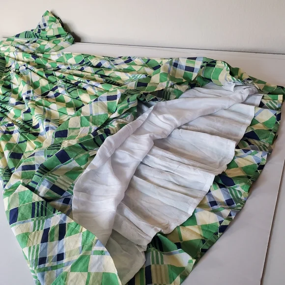 Faithfull the Brand Falabelle tiered checked cotton-poplin midi dress Size L - Picture 9 of 13